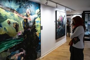 The artwork 'Transverbation' by Mario Abela as seen in the exhibition 'Anthropo Sans Future 2022' which was held at Christine X Art Gallery in April 2022