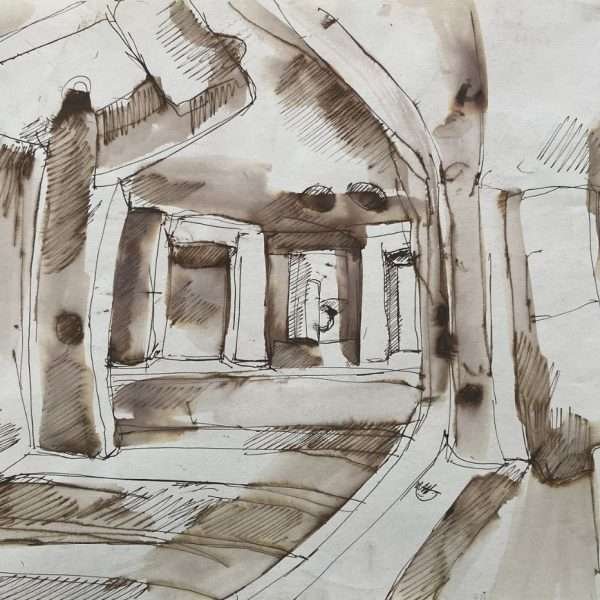 Hypogeum (Wash and Lines) 1