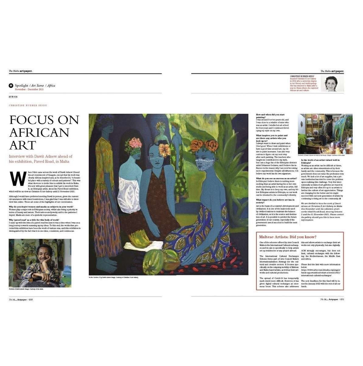 Focus on African Art on Artpaper 16 by Christine Xuereb Seidu