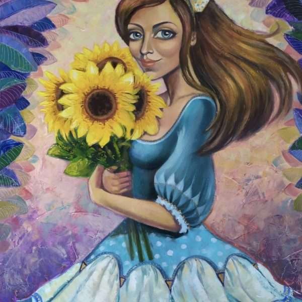 A Girl With Sunflowers, 2020
