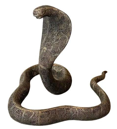 Dark Silver snake face
