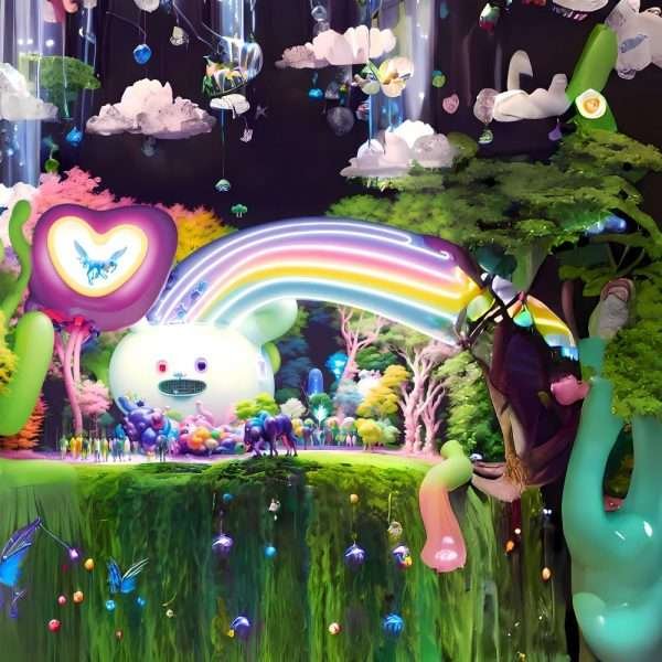 'EcstaticRainbow' by Selina Scerri, Angelo Dalli & Ai. Photo courtesy of the artists.