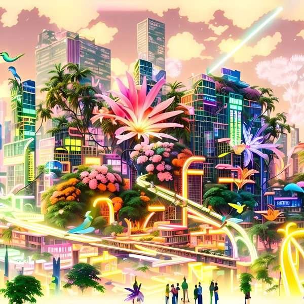 #FuturisticCity by Selina Scerri, Angelo Dalli & Ai. Image courtesy of the artists