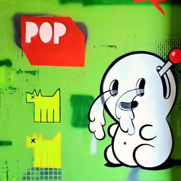 Pop- a collaboration between Miloman and Jimi Love. Image courtesy of the artists