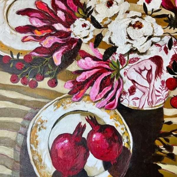 My Kitchen Table With Pommegranates