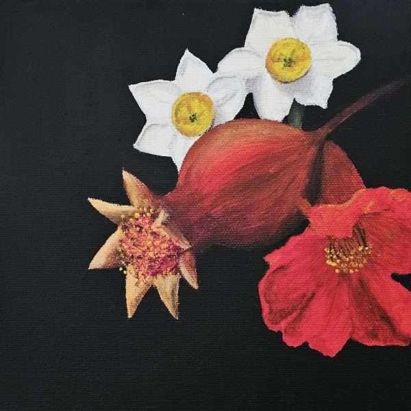 Narcissus and Pomegranate Flowers