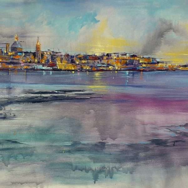 Valletta at Twilight by Tano Angilletti. Image courtesy of the artist.