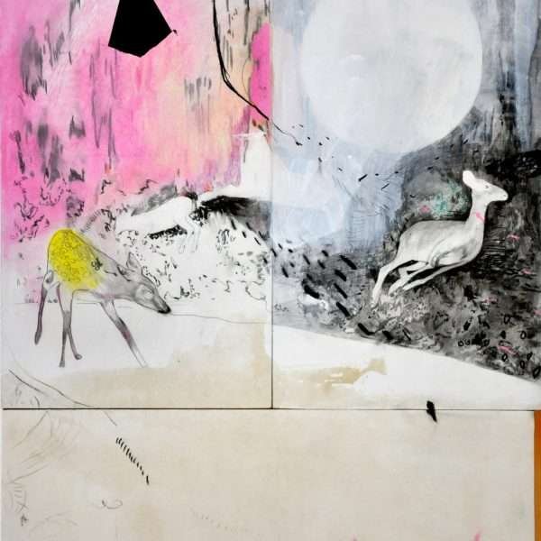 This is a painting called L'orsa maggiore 2 by Valentina Basietti. This painting forms part of a triptych.