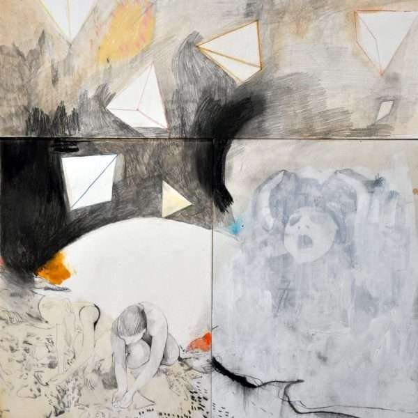 This is a painting called L'orsa maggiore 1 by Valentina Basietti and it forms part of a triptych.